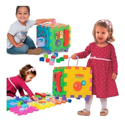 Brinquedo Educativo Cubo Did Tico Telefone Encaixar Grande Brinquedo