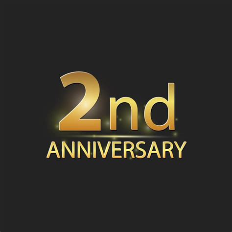 Premium Vector Gold Nd Year Anniversary Celebration Elegant Logo