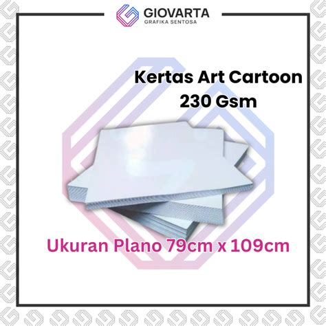 Jual Kertas Art Cartoon 230 Gsm Ukuran Plano 79cm X 109cm Shopee