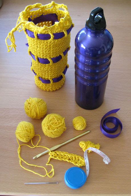 Cómo tejer a crochet una funda para una botella de agua