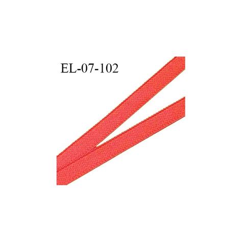 Elastique lingerie 7 mm haut de gamme couleur corail fabriqué en France