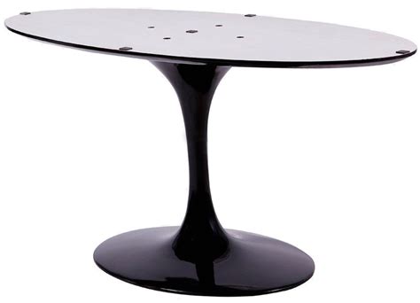 Base De Mesa De Jantar Saarinen Oval Preta Bella Brasil Decor