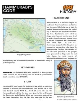 Hammurabi S Code Fuse History Leveled Reading Activities Digital Inb