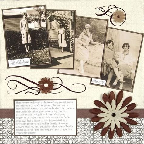 Hot Off The Press Layout Iris Badman Circa 1930 Scrapbooking Layouts Heritage Scrapbooking