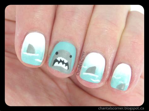 Shark Week Nail Art - Chantal's Corner