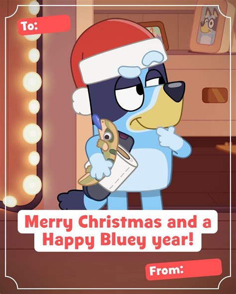 Bluey holiday cards from the Disney Junior socials : r/bluey