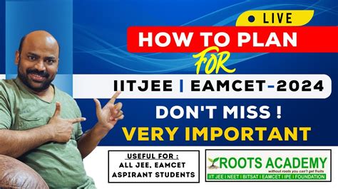 HOW TO PLAN FOR IIT JEE EAMCET 2024 JEE2024 Eamcet2024 YouTube