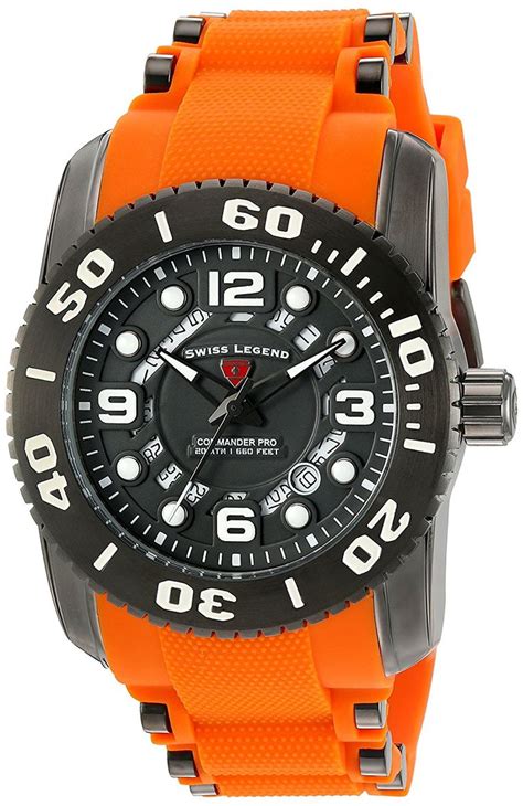 Swiss Legend Men S Commander Pro Quartz Stainless Steel And Silicone