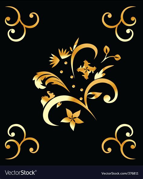 Royal gold pattern Royalty Free Vector Image - VectorStock