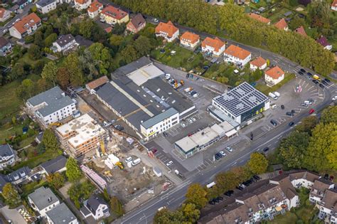 Luftbild Soest Baustelle zum Neubau neben dem Bürogebäude des