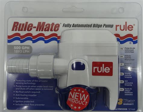 RULE MATE 500GPH AUTO BILGE PUMP RM500B