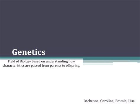 Ppt Genetics Powerpoint Presentation Free Download Id2612932