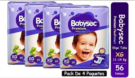 Pack 4 Paquetes Pañal Babysec Elige Entre Talla P M G Xg Xxg Starcexpress