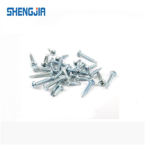 Cross Recessed Pan Head Drilling Screws With Tapping Screw Thread DIN