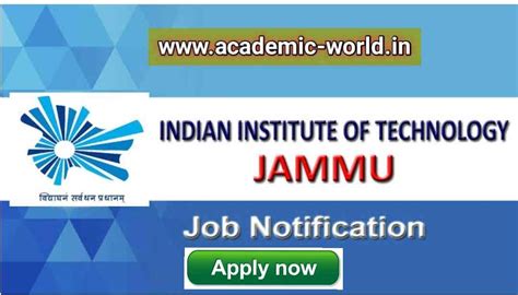 Jammu Iit Non Teaching Recruitment Group A B C Vacancies