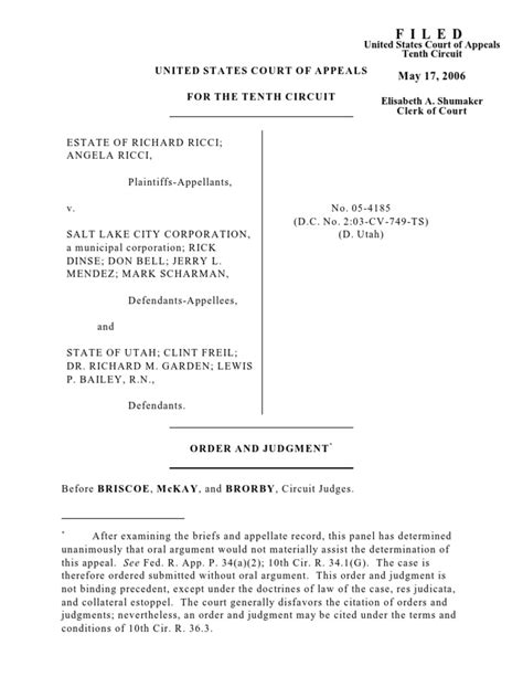 Filed United States Court Of Appeals Tenth Circuit United States Court