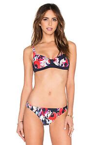 Nwt Kate Spade Georgica Beach Navy Floral Bow Bralette Bikini