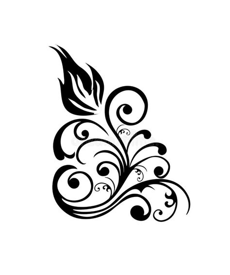 Tribal Tattoo Collage Flourish Vector Design Elements Elegant Floral