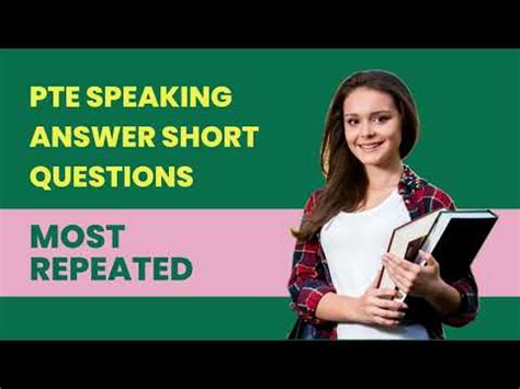 Most Repeated Answer Short Questions Pte Speaking Youtube