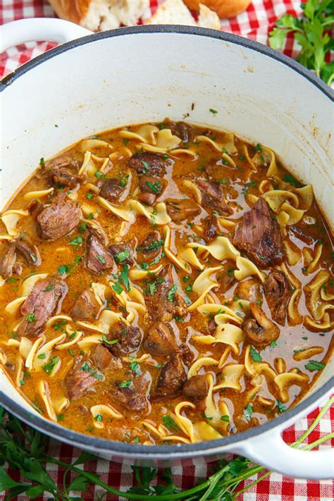 Slow Braised Beef Stroganoff Soup Recipe On Closet Cooking