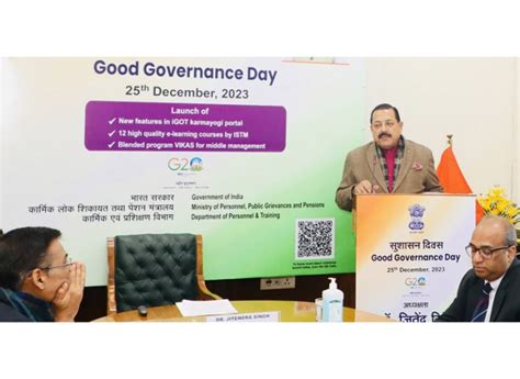 Dr Jitendra Launches Extended ‘karmayogi Version To Mark ‘good Governance Day Daily Excelsior