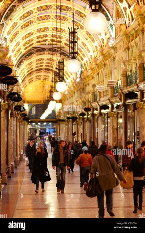 Leeds City Centre Shopping at night Stock Photo - Alamy