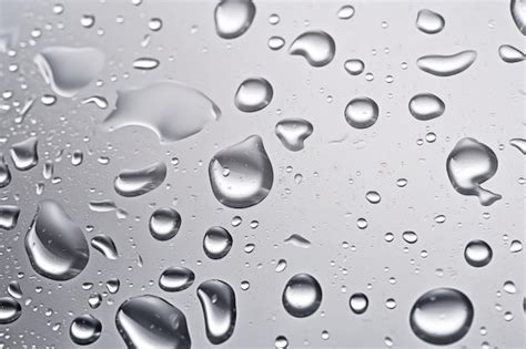 Gotas De Agua Sobre Una Superficie De Vidrio Ia Generativa Foto Premium