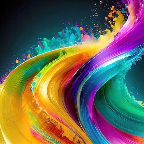 Premium Photo Dance Of Colors Abstract Colorful Fluid Design