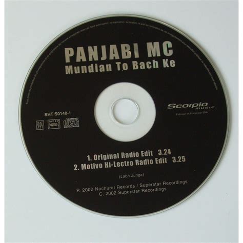 Mundian To Bach Ke De Panjabi Mc Cds Chez Dom88 Ref118310609