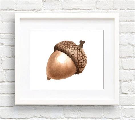 Acorn Art Print Wall Decor Watercolor Painting - Etsy | Watercolor ...