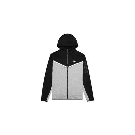 Nike Sportswear Tech Fleece Full Zip Hoodie Black Dark Grey Heather W