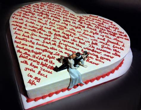 Lyrical Heart Wedding Cake