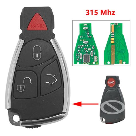 Modified 3 1 Buttons 315Mhz Remote Key Fob Case Cover For Mercedes Benz