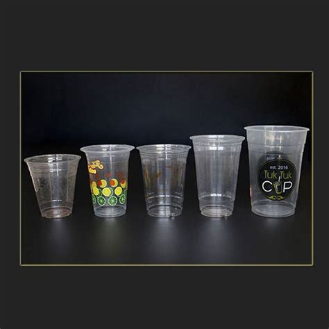 Custom disposable clear plastic cups with customized logo printing ...