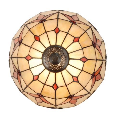 Lumilamp Lampe De Table Tiffany X Cm Beige Verre