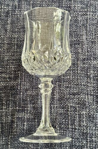 Cristal D Arques Durand Longchamp WINE WATER GOBLET GLASSES 18cms