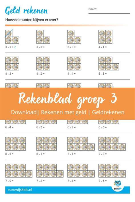 Rekenblad Groep Eurowijs Geld Werkbladen Geld Rekenen