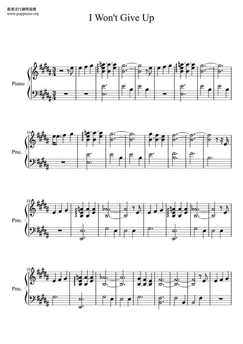 Jason Mraz I Wont Give Up Sheet Music Pdf Free Score Download ★