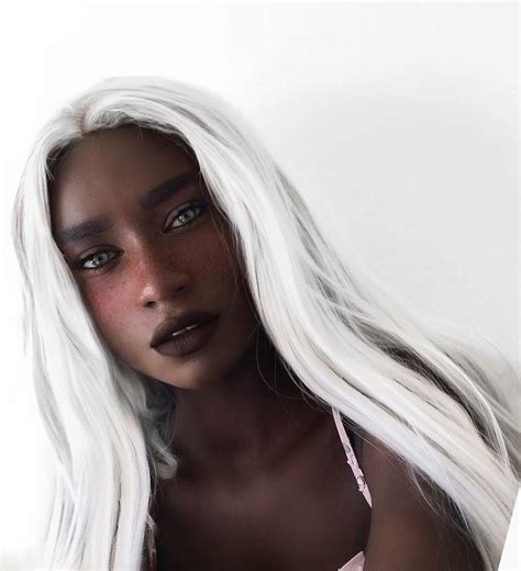 Like Blackgrlsaremagic Black Girl White Hair Long White Hair Black Girl Aesthetic