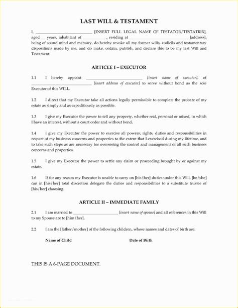 Last Will And Testament Template Microsoft Word Ekopoliz