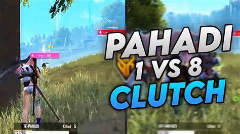 Pahadi 1 Vs 8 Insane Clutch Sniper God Free Fire Esports Youtube