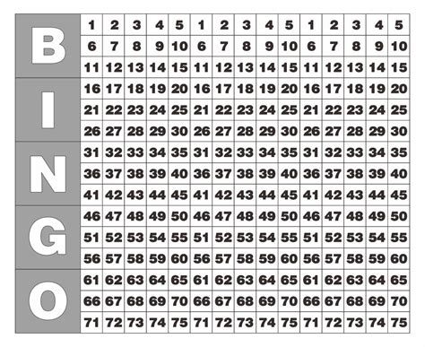 Free Printable Bingo Master Call Sheet - Printable Word Searches