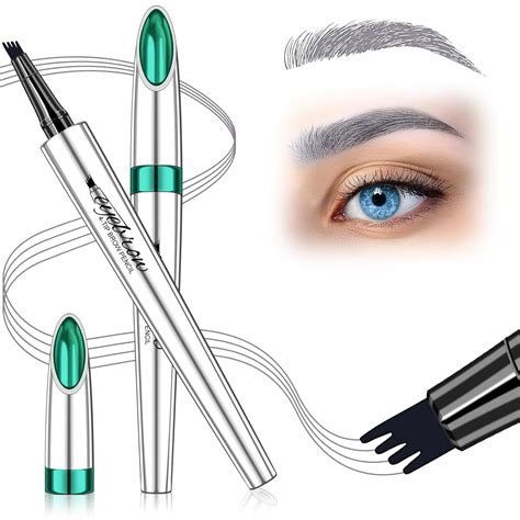 Microblade Eyebrow Pen Grey Eyebrow Pencil For Older Women Soft Waterproof Brow 4