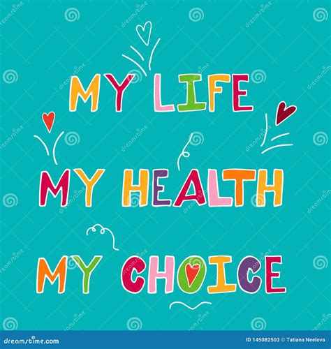 Hand Drawn Vector Illustration Of Woman Health Text My Health My Life