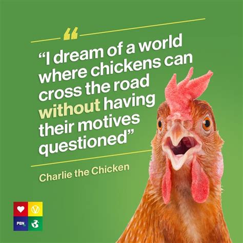 Charlie The Chicken Quote Vegan Quotes Chickens Chicken Quotes