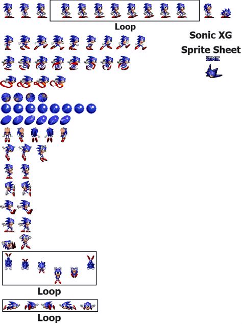 Sonic XG Sonic Sprites