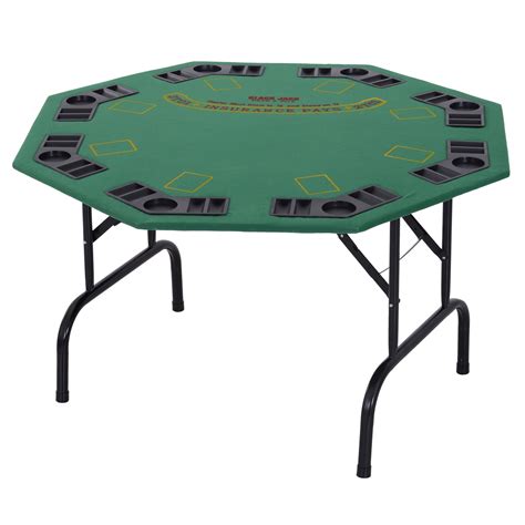 48" 8 Person Octagonal Foldable Poker Table with Cup Holders - Walmart ...