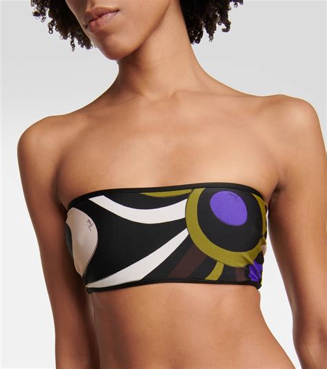 Marmo Bandeau Bikini Top In Multicoloured Pucci Mytheresa