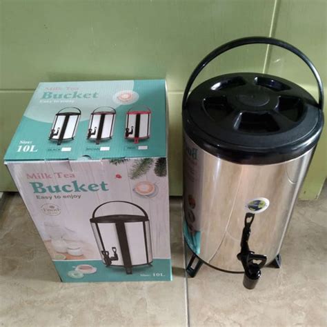 Jual Water Jug Drink Jar Milk Tea Bucket Stainless Steel L Polos Sa