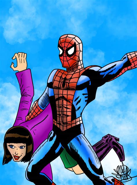 Spider Man Swinging With Betty By Matiriani28 On Deviantart